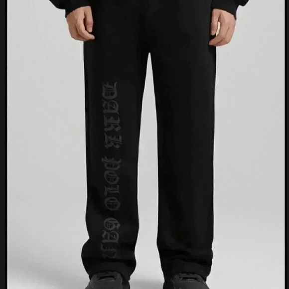 Bershka DARK POLO GANG X BERSHKA embellished plush pants - Picture 1 of 4